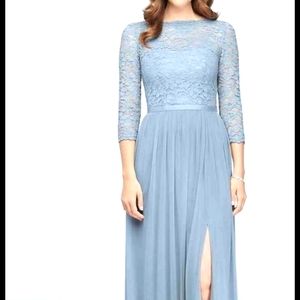 David's Bridal long-sleeved dress